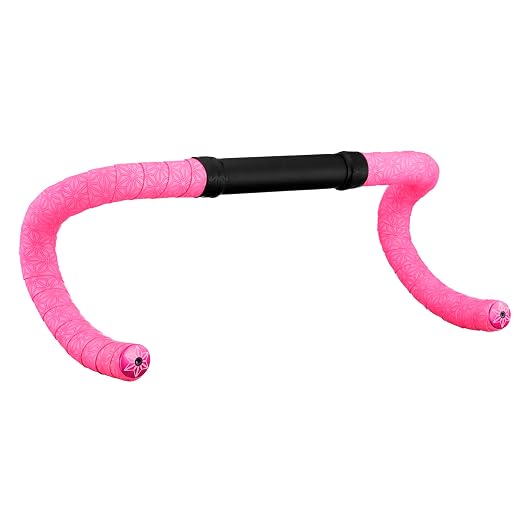 Supacaz Super Sticky Kush Gravel Bar Tape - Cycling Road Bike Handlebar Grip Tape Wrap (Neon Pink)
