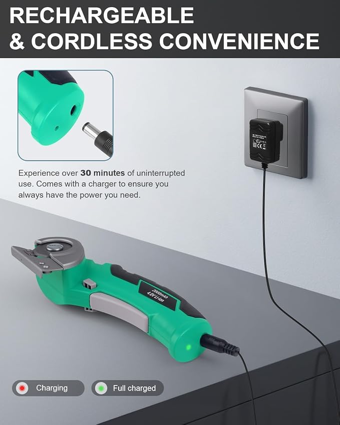 Christmas Stocking Stuffers for Men Adults Gifts Cordless Electric Scissors | Cardboard Cutter Electric Box Cutter,Rechargeable Carpet Cutter Tool with Rotary Blade, Birthday White Elephant Gifts for Him