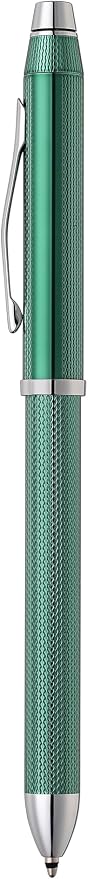 Cross Tech3+ Refillable Multi-Function Ballpoint Pen with Stylus, Medium Ballpen (Black and Red Ink) and Pencil, in one sleek writing instrument.Includes Luxury Gift Box - Translucent Green Barrel.