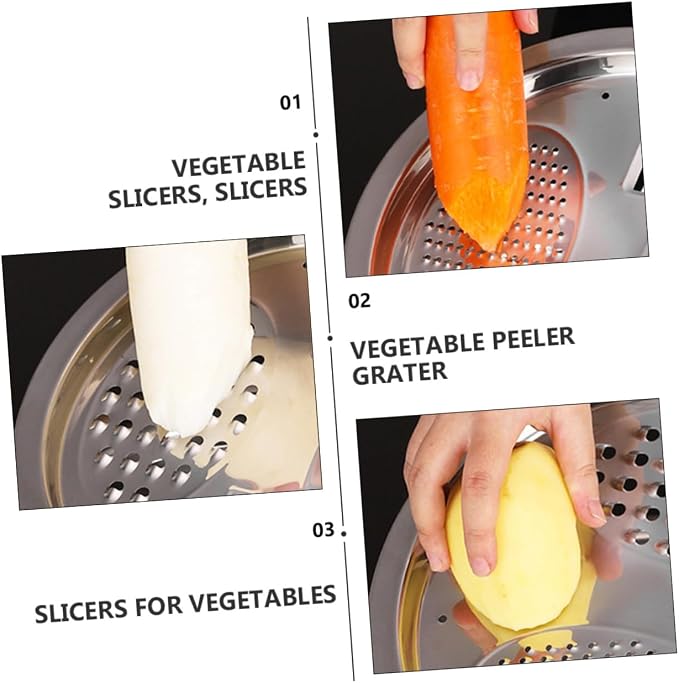 Ergonomic Vegetable Peeler Grater Dish Pan Spiralizer for Veggies Fruit Peeler