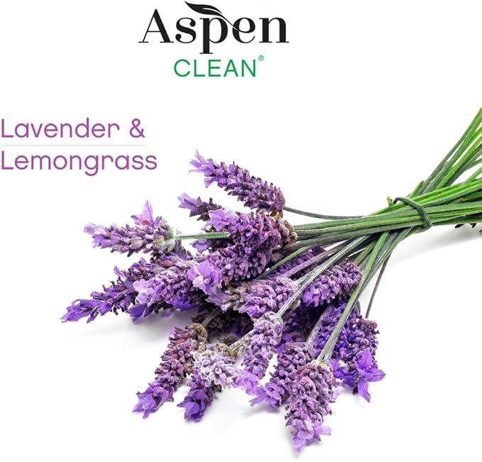 AspenClean | Dish Soap & Refill | Lavender and Lemongrass | Liquid Dishwashing Detergent Soap | Non - Toxic | 100% Natural | EWG Verified | 64 fl oz - Refills Over 3.5 Standard Soap Bottles