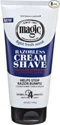 Magic Shave Razorless Cream Shave, Light Fresh Scent, Regular Strength 6 oz (Pack of 8)