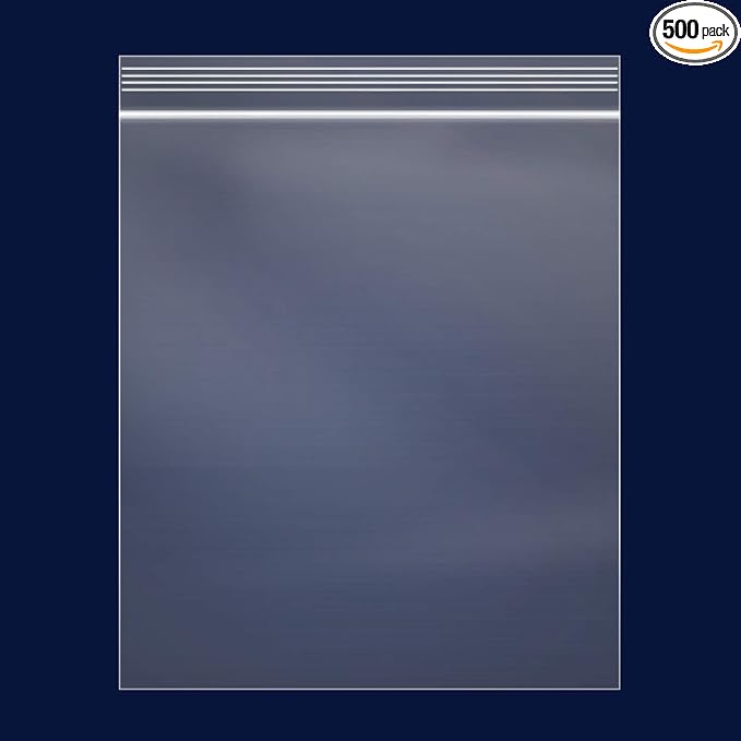 iMailer - 500 Count - 8" x 10" Zip Bags - Clear Reclosable Zip Plastic Poly Bags 2 Mil with Resealable Lock Seal Zipper for Art Prints, Brochure, Photoes, Handicraft Gift
