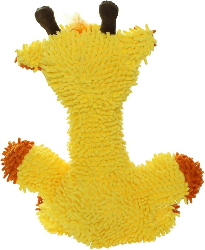 MIGHTY Tuffy Microfiber Medium Ball Giraffe Dog Toy | Ultra Durable Plush Toy with Multiple Layers & Reinforced Seams , Washable and Floats , Mighty® Construction
