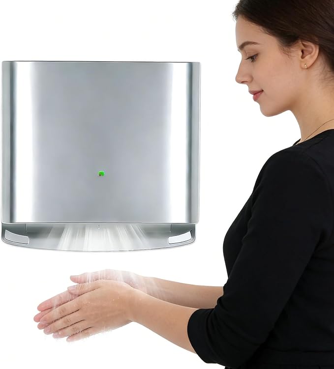 Compact Hand Dryer, Electric Hand Dryer, High Speed Automatic Hand Dryer, Commercial Or Household, Toilet Hand Dryer.Abs Housing.1250w Silver