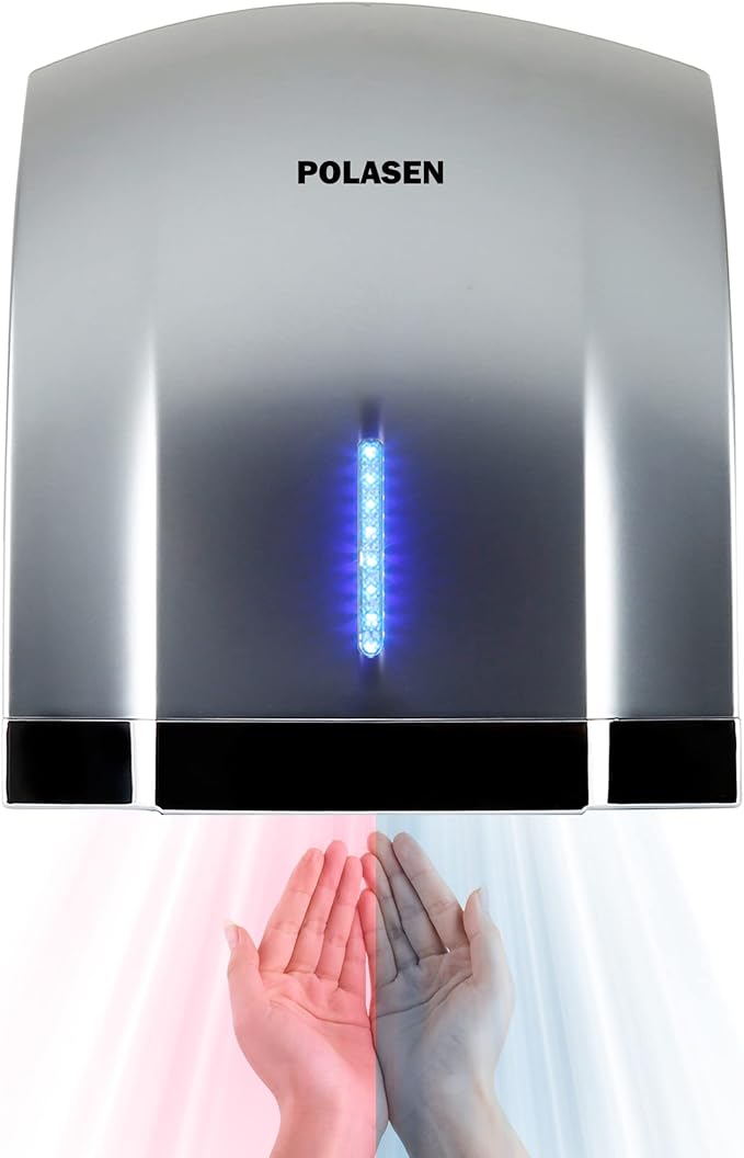 Hand Dryer Commercial and Home Bathroom - High Speed Electric Hand Dryer, Quiet 15s Fast Dry, Wall Mounted Plug-in Automatic Dryer, CE Certified Portable ABS