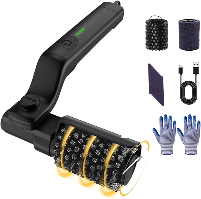 Maxmartt Electric Grill Brush, High Torque Grill Brush with 3-Speed Modes, 180° Electric Grill Cleaning Brush BBQ Cleaner Safe for Porcelain Cast Iron Stainless Steel, Reinforced Steel Bristles