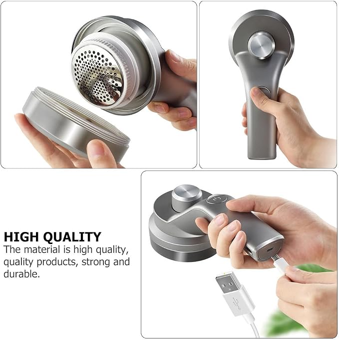 PartyKindom Lint Remover USB Rechargeable Hairball Trimmer for Clothes Furniture Fabrics Gentle Fuzz Lint Removal for Sweaters Sofas and Blankets