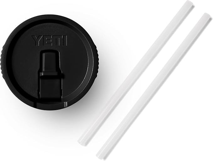 YETI Rambler 30 oz Travel Mug with Flip Straw Lid – Stainless Steel, Vacuum Insulated, Leakproof, Cup Holder Friendly, Black