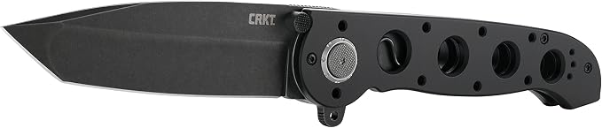 CRKT M16-04DB Assisted Folding Knife with Deadbolt Lock - D2 Plain Edge Blade, Aluminum Handle, Reversible Pocket Clip, M16-04DB