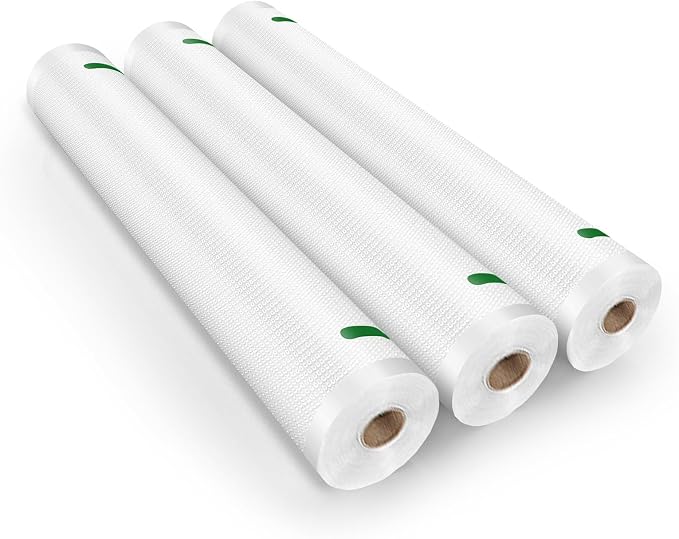 MAGIC SEAL Vacuum Sealer Bags, 3 Rolls 10’’ x 16.4’ Textured Vac Seal Bags for Food Storage, Meal Prep or Sous Vide, BPA Free, Commercial Grade - Not Work with MS175 Nozzle Sealers