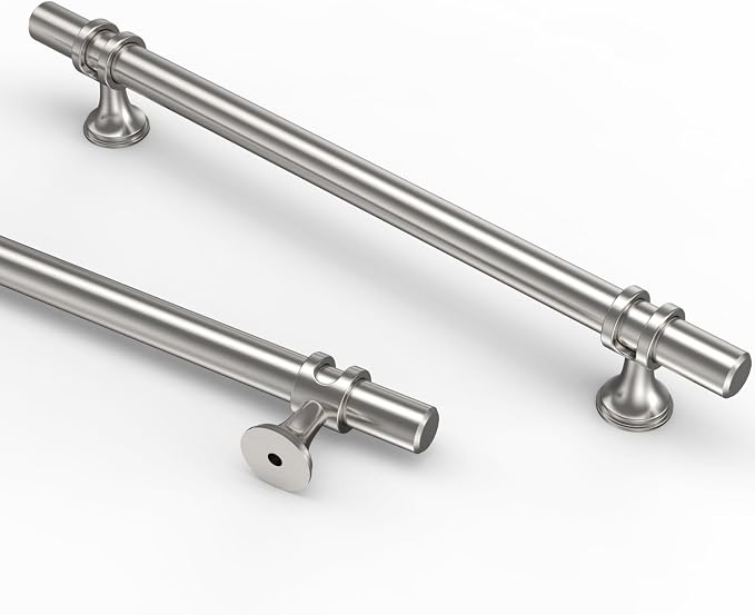 Asidrama 10 Pack 8.8 Inch(224mm) Brushed Satin Nickel Kitchen Cabinet Handles, Cabinet Pulls Kitchen Cabinet Hardware Cupboard Handles Drawer Pulls