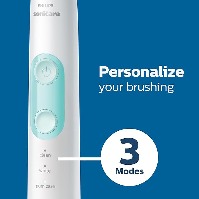Philips Sonicare Compact Flosser 1000, Purple, ProtectiveClean 5300 Rechargeable Electric Toothbrush and 2PK Compact Nozzle Bundle, BD2001AZ