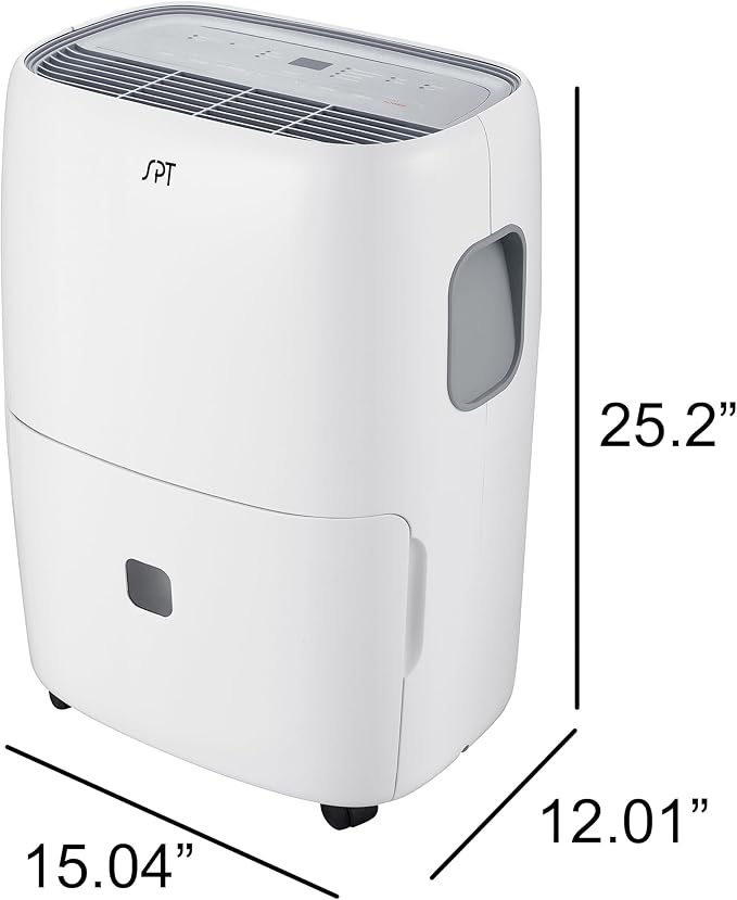 SPT SD-53E: 50-Pint Dehumidifier with ENERGY STAR,white,15 x 11.5 x 25.5 in