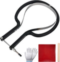 Table Tennis Rubber Cutter Kit - Adjustable Arc Bow Knife Design Fits All Racket Curves.4-Piece Set.Cutting Knife - Roller - Gloves - Table Tennis Bat Replacement Rubbers Sheet.