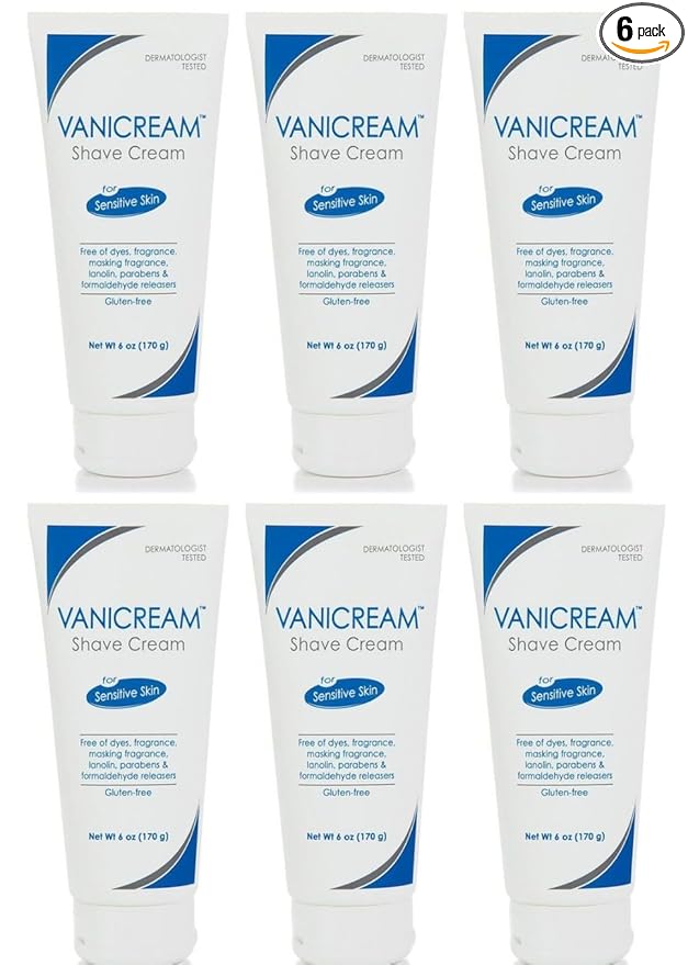 Vanicream Shave Cream For Sensitive Skin 6 oz (Pack of 6)