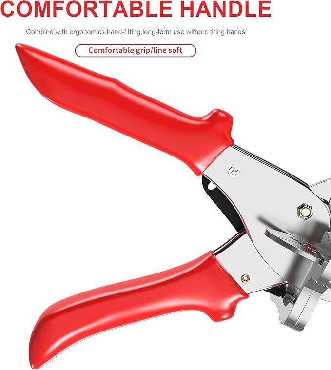 GARTOL Ratchet Miter Shears, Effortless Multi-Angle Cutter for Shoe Moulding & Quarter Round, 45°-135° Adjustable Trim Scissors for Softwood, PVC and Crafting with SK5 Steel Blade & Spare Blade