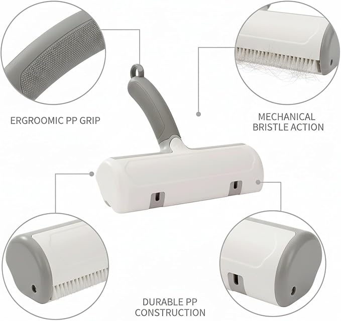 Reusable Lint Remover Brush for Furniture, Carpet & Car Seats - Mechanical Cleaning Tool with Durable PP Handle