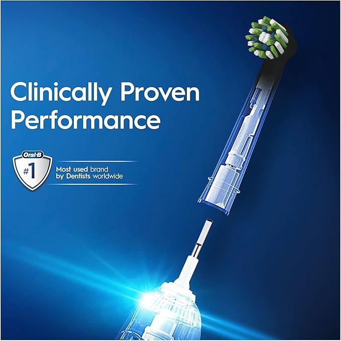 Oral-B Pro Cross Action Black Replacement Brush Heads for Electric Toothbrushes, XXL Pack of 10 Refills