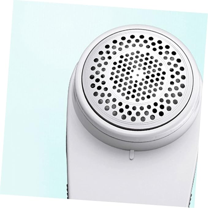 Rechargeable Electric Fabric Shaver Lint Remover, 1400 mAh | White ABS Body, Ergonomic Handheld Design, for Sweaters and Bed Sheets, Battery Included