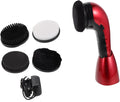 Electric Shoe Polisher Brush Kit Dual Power Plug-in and Battery Operated with Interchangeable Brush Heads Portable Shoe Cleaner for Boots and Footwear , for Office and Daily