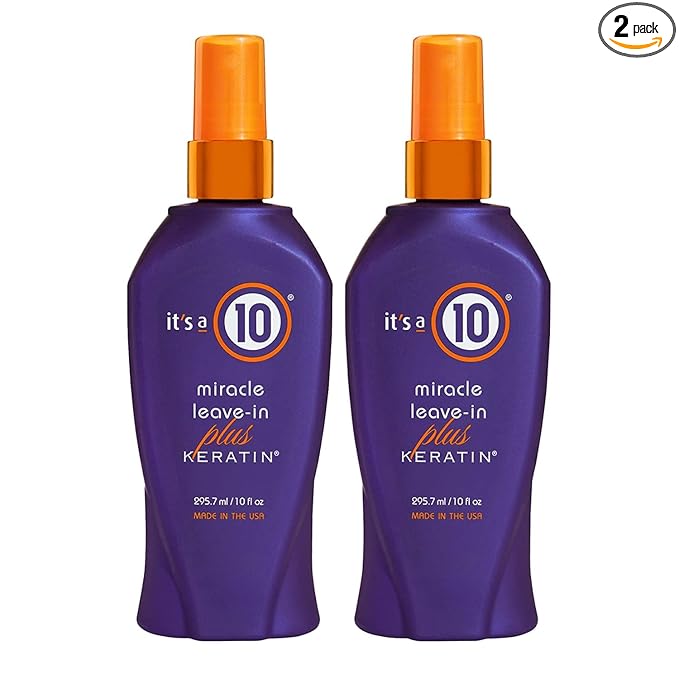 It's a 10 Haircare Miracle Leave-In Plus Keratin Spray, 10 fl. oz (Pack of 2)