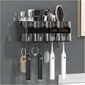 Toothbrush Rack Toothbrush Rack Free Punch with Mouthwash Cup Brushing Cup Wall-Mounted Bathroom Multi-Functional Storage Box Bathroom Toothbrush Holder(C,Small)
