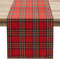 Softalker Christmas Checkered Tartan Table Runner, Red, 13 x 108 Inch