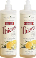 Young Living Thieves Dish Soap | 16 oz | Plant Based Dishwashing Liquid | Formulated with Lemon, Premium Essential Oils, and Water | Gentle on Hands | Ideal for Cleaning Dishes | 2 Pack
