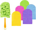Reusable Chenille Microfiber Dust Duster, Bendable Microfiber Duster with Removable Washable Cloth Covers, 360°Electrostatic Duster Refills for Efficient Home Cleaning (5PCS)