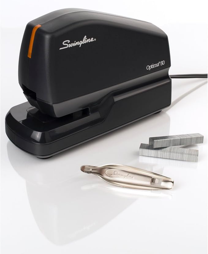 Swingline Electric Stapler Value Pack, 50 Sheet Capacity, includes Optima 50 Stapler, 5000 Staples and Staple Remover (48209)