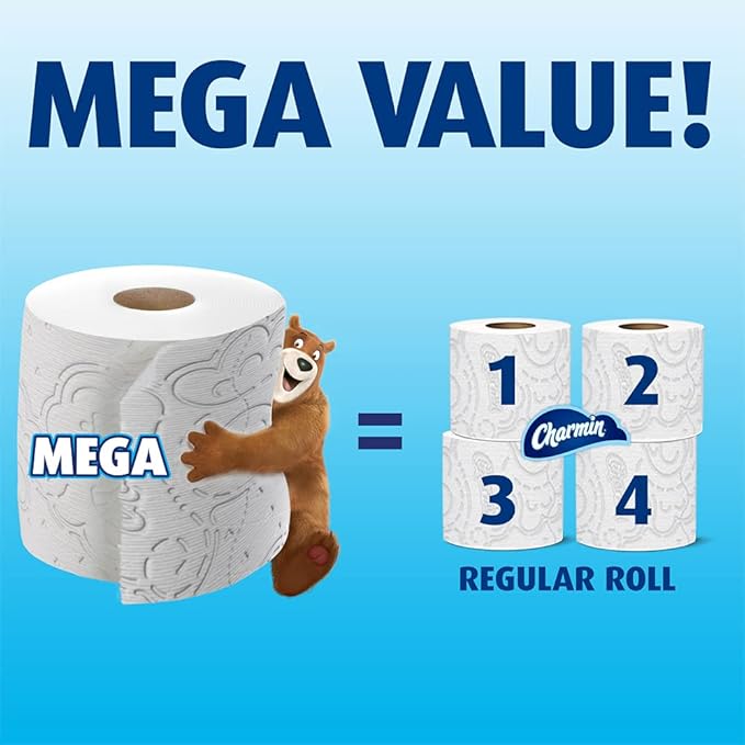 Charmin Ultra Soft Toilet Paper, 18 Mega Rolls = 72 Regular Rolls, 18 Count