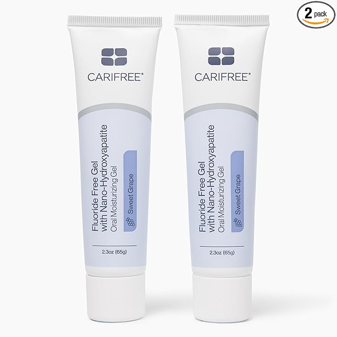 CariFree Nano Hydroxyapatite Toothpaste, Fluoride-Free, Grape, 2.3 oz Pk 2 | Fluoride-free nano-HAp gel; neutralizes pH; freshens breath & moistens mouth; dentist recommended, sweet grape.