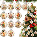 Outus 24 Pcs Gingerbread Man Christmas Tree Ornaments 2.17" Vintage