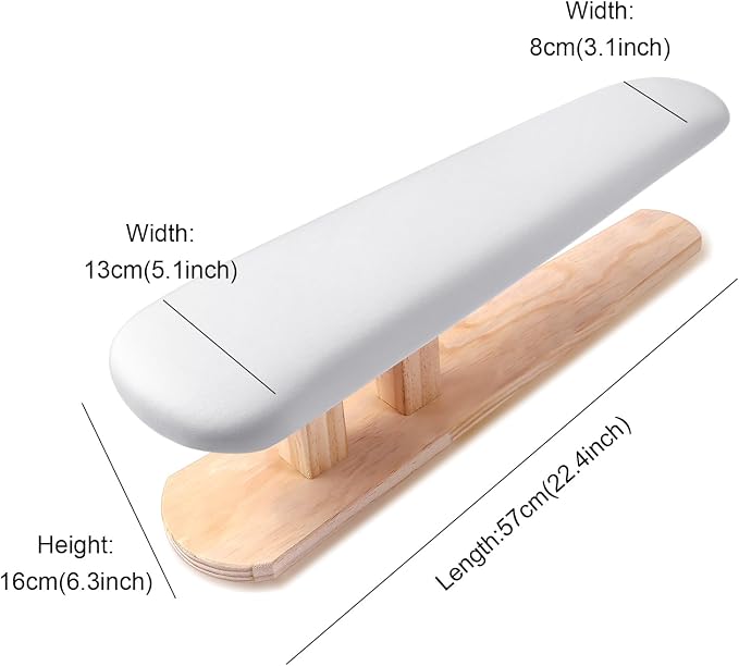 Padded Longer Sleeve Ultra Thick Padding, Double Side Ironing Board | Portable Samll Mini | Boardwith Wooden Base | Ironing Board with Sleeve Arm