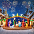 Kalolary 12FT Long Christmas Inflatable Nativity Scene
