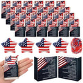 Wettarn 12 Sets Patriotic Theme Gifts American Flag Pattern Star with Boxes