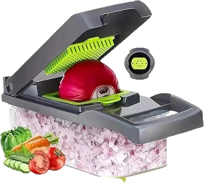 16-in-1 Multifunctional Vegetable Chopper Set - All-in-One Cutter with Slicer, Dicer, Grater, Egg Separator & Peeler for Effortless Kitchen Prep