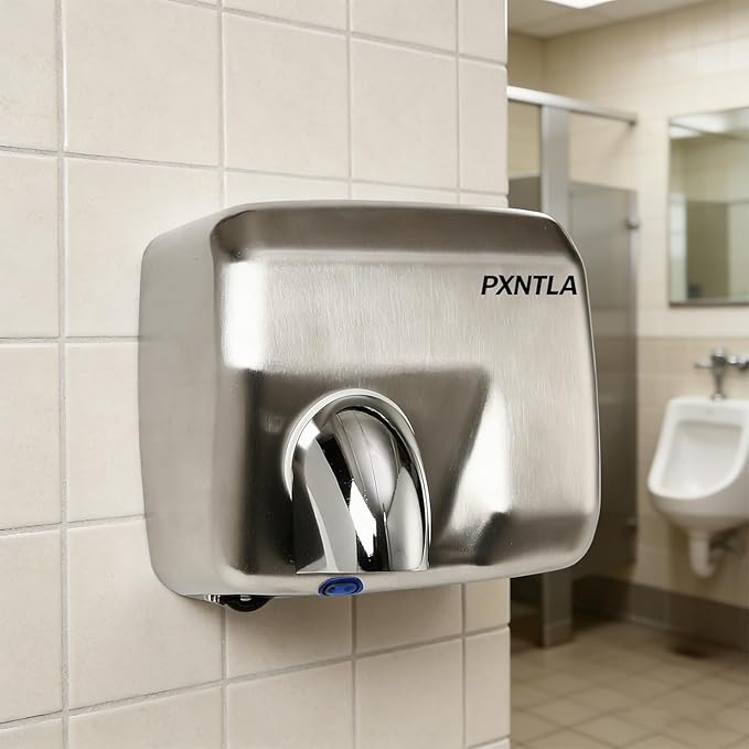 Stainless Steel Hand Dryer, 16 Seconds Fast Dry Hands, 100-130V, 180° Rotatable Air Nozzle, Hand Dryer for Home Bathroom, IPX1 Waterproof & 60s Overheat Protection
