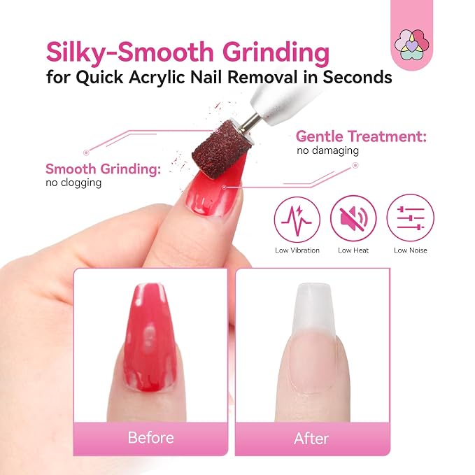 SAVILAND Electric Nail Drill: 40000RPM High-Torque Nail File Quick Removal for Acrylic Nails Easy Operation Portable Nail Drill for Beginner Home DIY Nail Art Manicure Pedicure