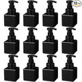 Domensi Foaming Soap Dispenser 8.5 oz Foam Pump Bottle Bulk Empty Travel Foaming Dispenser Refillable Hand Soap Plastic Pump Bottle Travel Clear Container for Bathroom Vanities(12 Pcs,Whole Black)