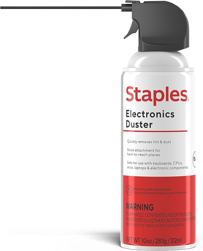 Staples Compressed Air Dusters – Canned Air for Electronics, Keyboards & Office Devices