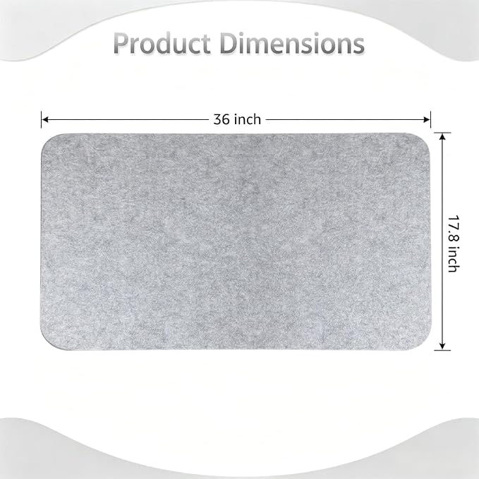 36"x 17.8" Wool Pressing Mat | 0.5 Inch Thick Ironing Board for Quilter, Sewing, Quilting Supplies