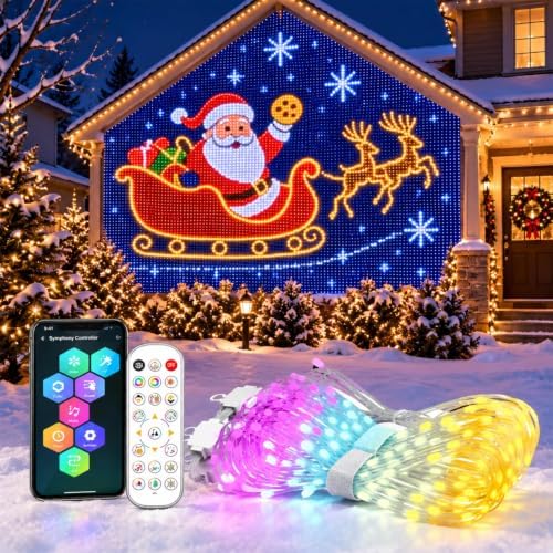 Smart Animated Christmas Tree Lights - App Control, DIY Pixel Light Show (2m*2m)