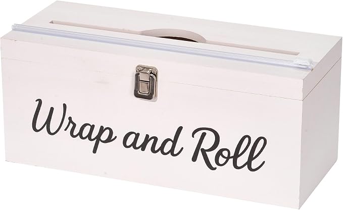 Plastic Wrap Dispenser with Cutter– Fits 12" 3000ft Costco Wrap, Foil, Cling, Wax Paper for Kitchen, Restaurant