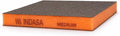 Indasa Rhyno Double Sided Sanding Sponge Pads – Aluminum Oxide, 4.75" x 3.75" x 1/2" – Flexible Foam Sanding Block (100 Pack) (Orange – Medium (120–220 Grit))