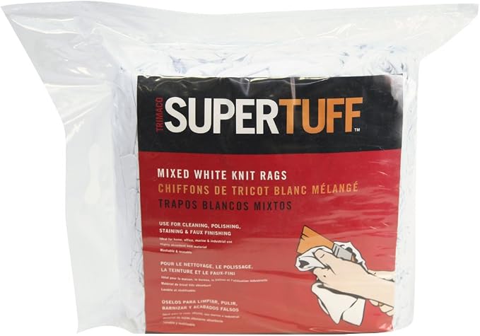 Mixed White Knit Rags, 8lb Bale