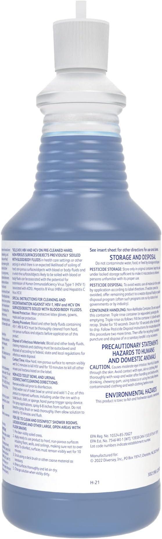 CREW Non-Acid All-Purpose Disinfectant Bathroom Cleaner, Floral Fresh, 32oz