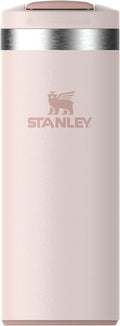 STANLEY 1913 Transit Flip Top Mug 0.35L - Rose Quartz | Keeps 4 Hours Hot - 6 Hours Cold - Leakproof - Dishwasher Safe - Car Cup Holder Compatible