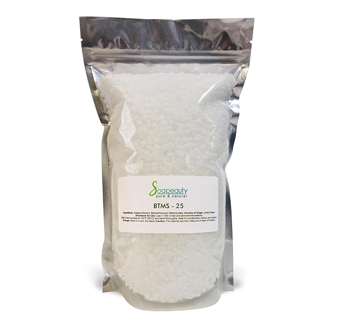 Soapeauty BTMS-25 (Behentrimonium Methosulfate & Cetearyl Alcohol) | Conditioning Emulsifier for Hair Care & Leave-In Formulations | 8 Pounds